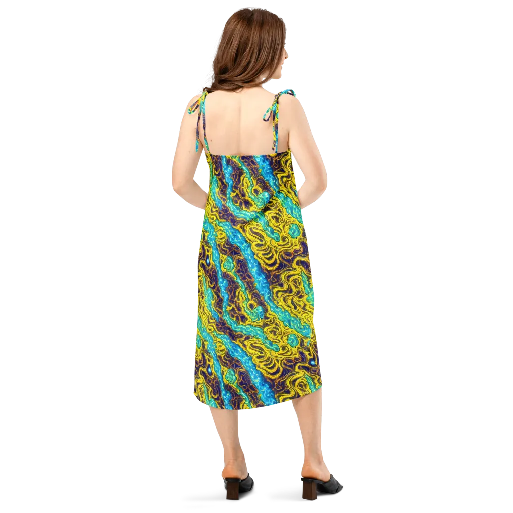 Liquid Gold Rush on Slip Dress — Back