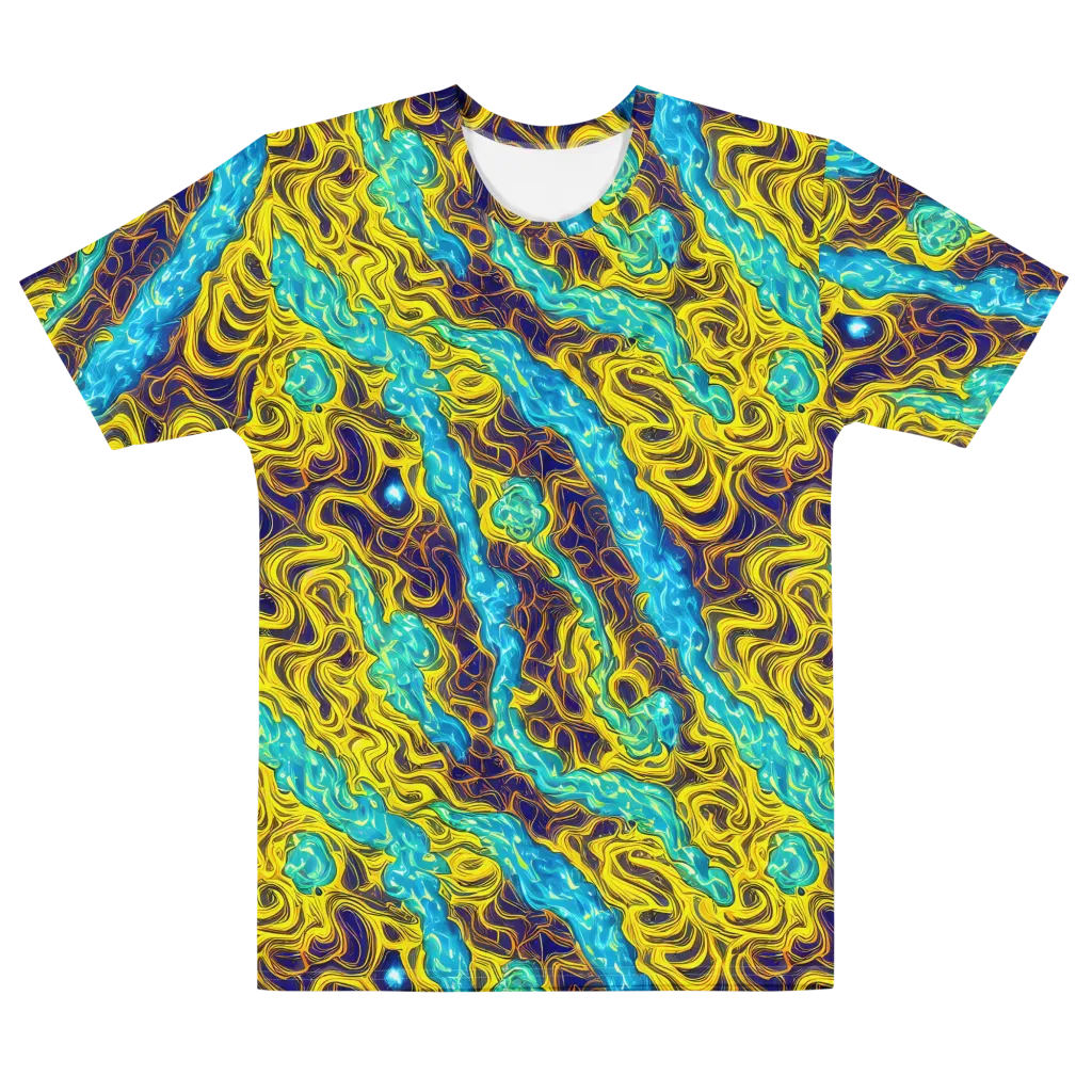 Liquid Gold Rush on Men's Cotton Crew Neck T-Shirt — Front