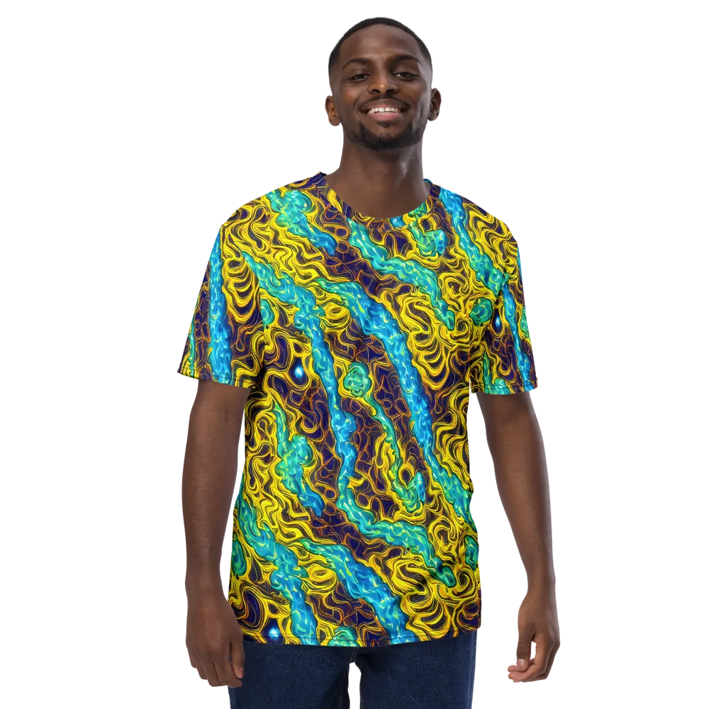 Liquid Gold Rush on Men's Crew Neck T-Shirt — Front