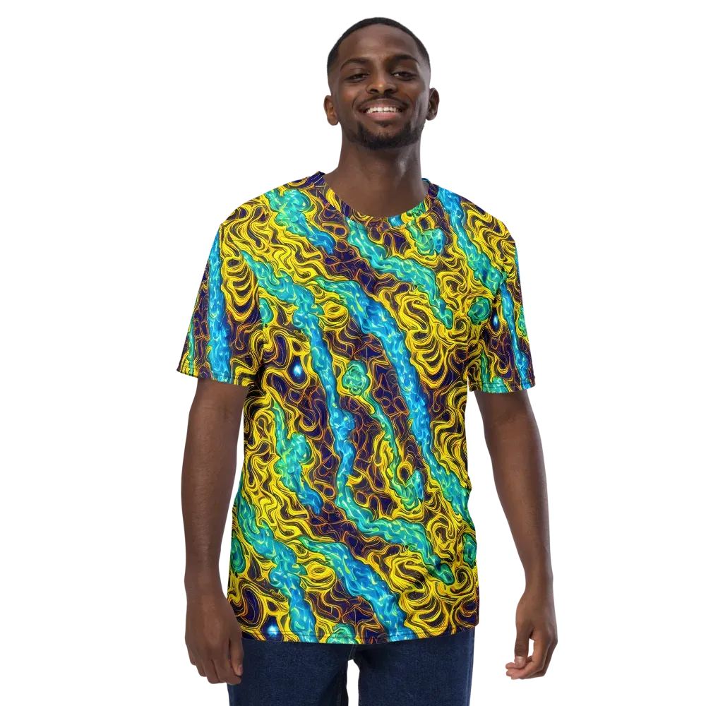 Liquid Gold Rush on Men's Crew Neck T-Shirt — Front