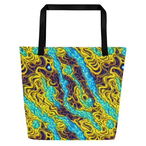 Liquid Gold Rush on a Large Tote Bag W/ Pocket
