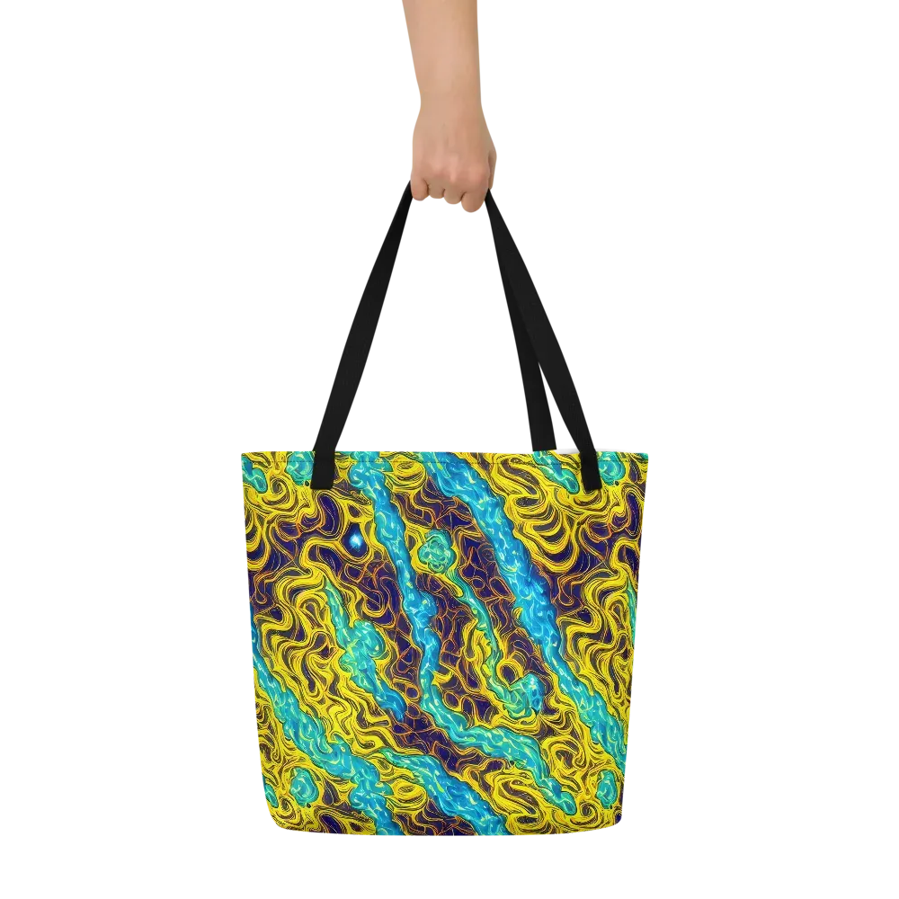 Liquid Gold Rush on Large Tote Bag W/ Pocket — Front