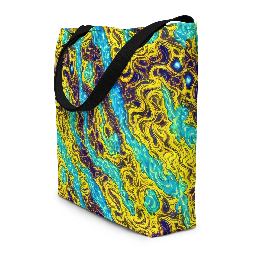 Liquid Gold Rush on Large Tote Bag W/ Pocket — Front