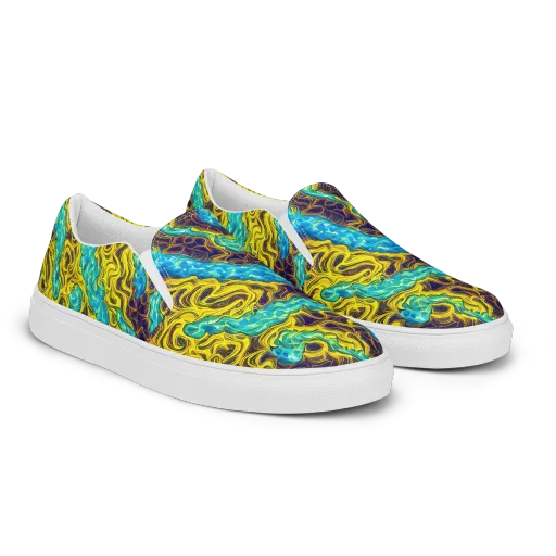 Liquid Gold Rush on a Women's Slip-On Canvas Shoes