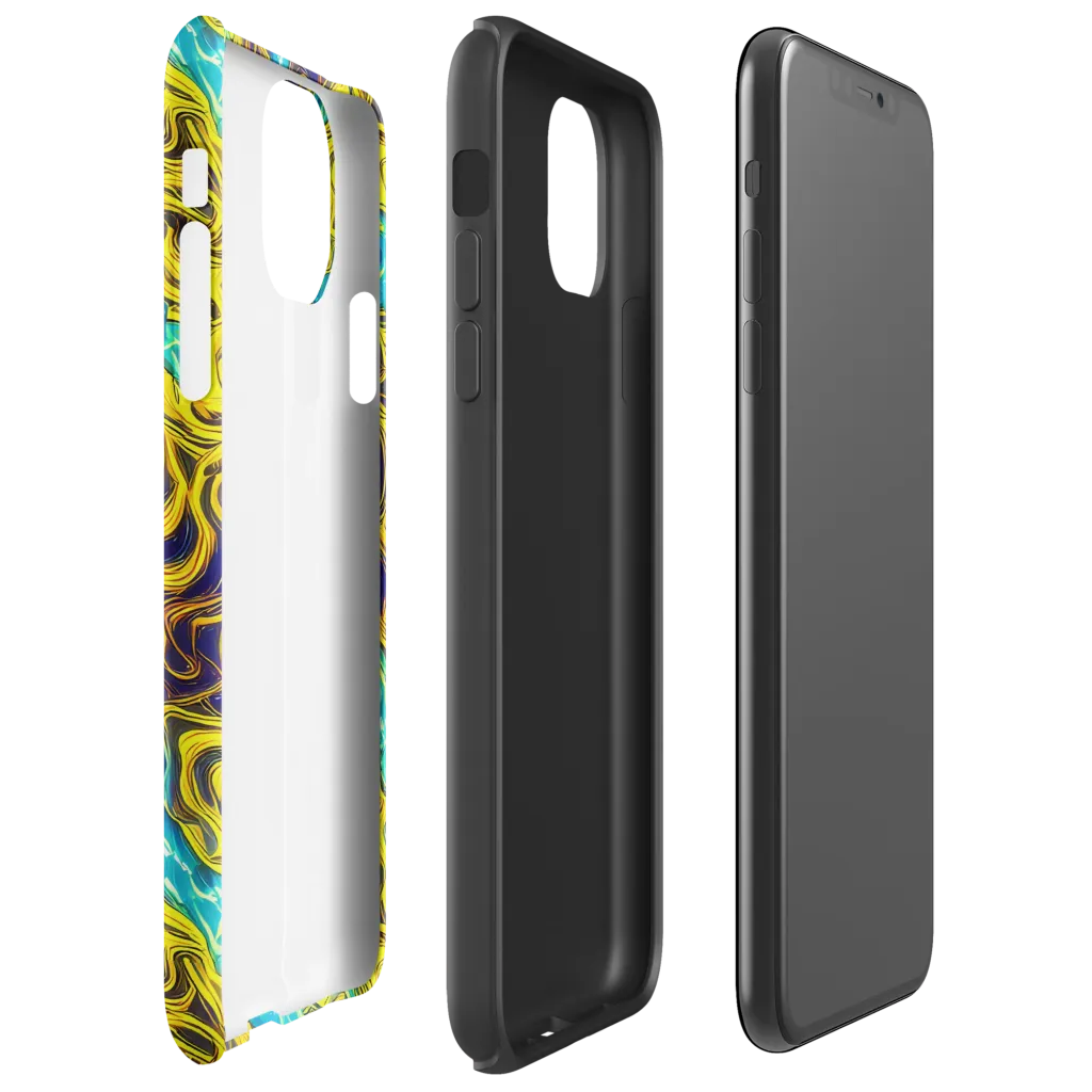 Liquid Gold Rush on Tough Case for iPhone® — Right