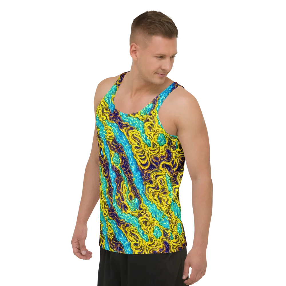 Liquid Gold Rush on Men's Tank Top — Left Front