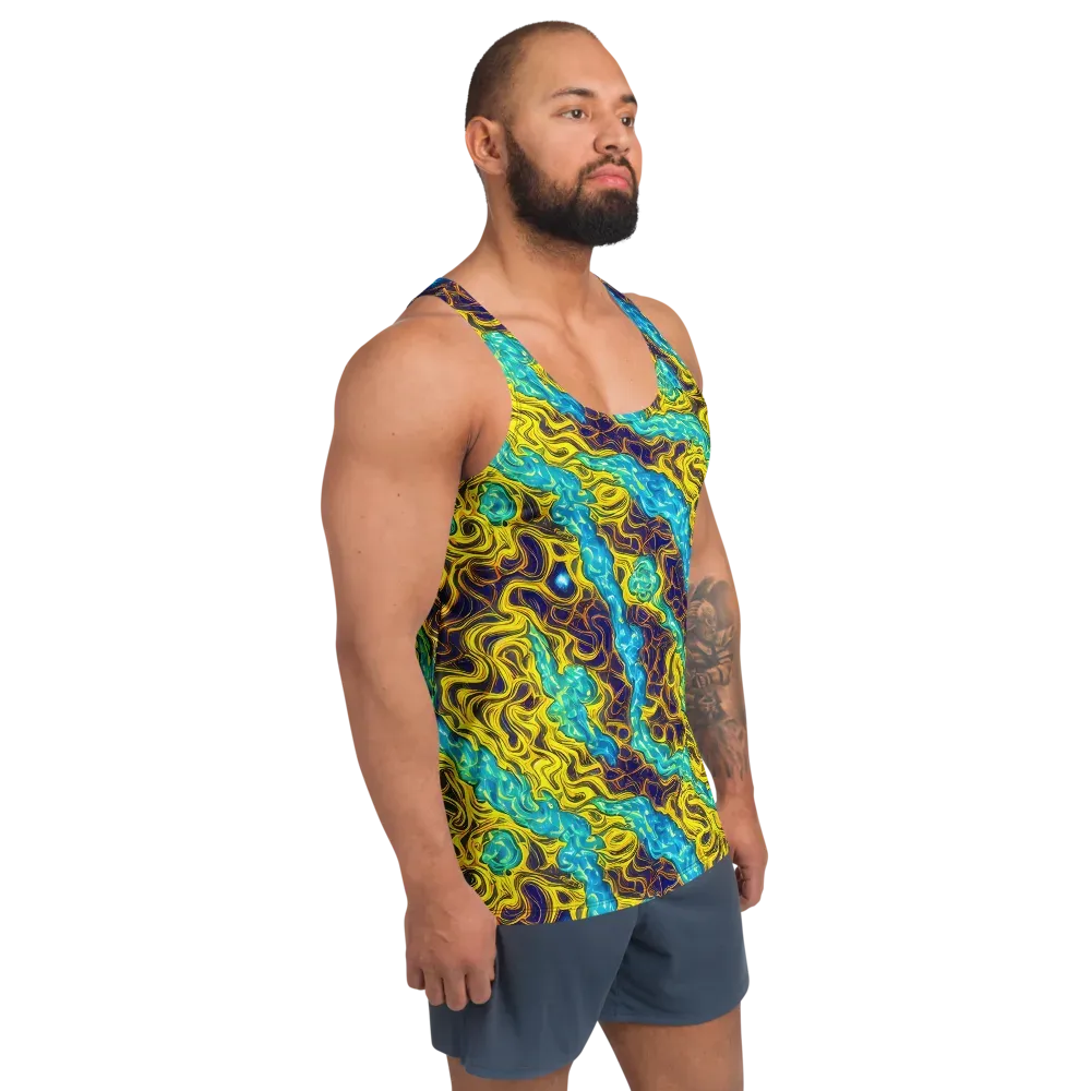 Liquid Gold Rush on Men's Tank Top — Right Front