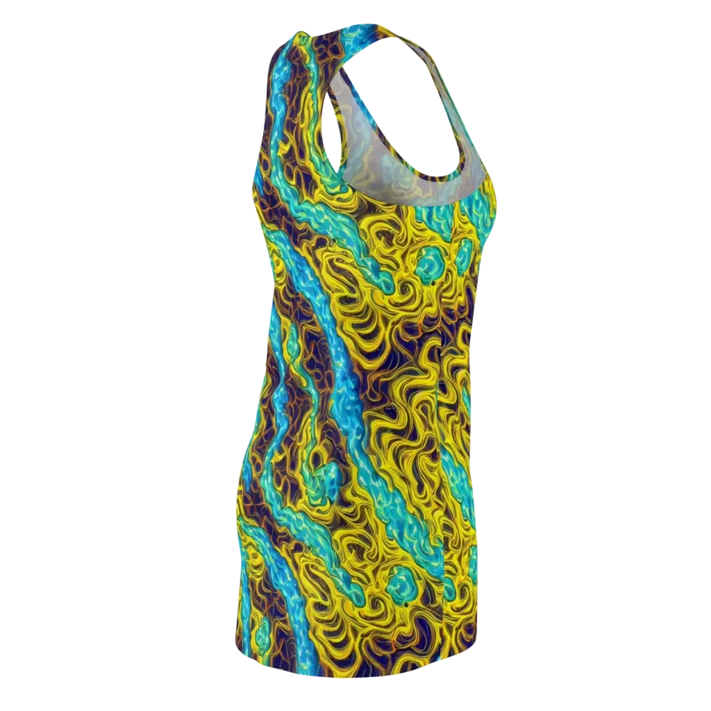 Liquid Gold Rush on Racerback Dress — Back Side