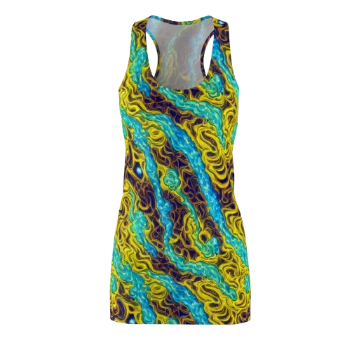 Liquid Gold Rush on a Racerback Dress