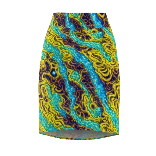 Liquid Gold Rush on a Pencil Skirt