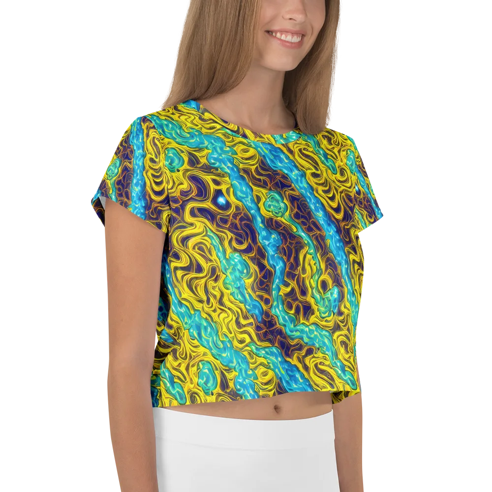 Liquid Gold Rush on Crop Tee — Right