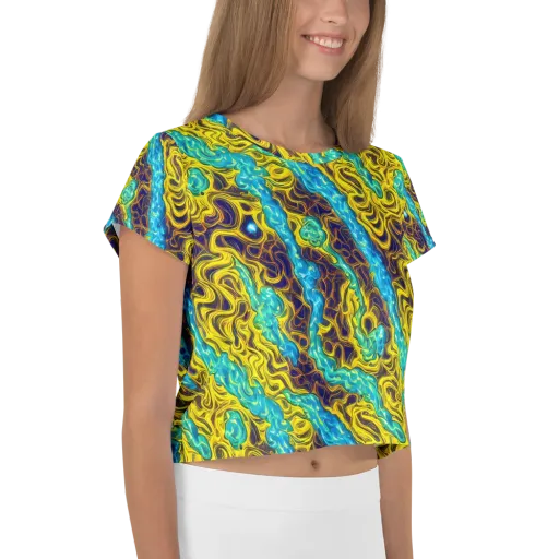 Liquid Gold Rush on a Crop Tee