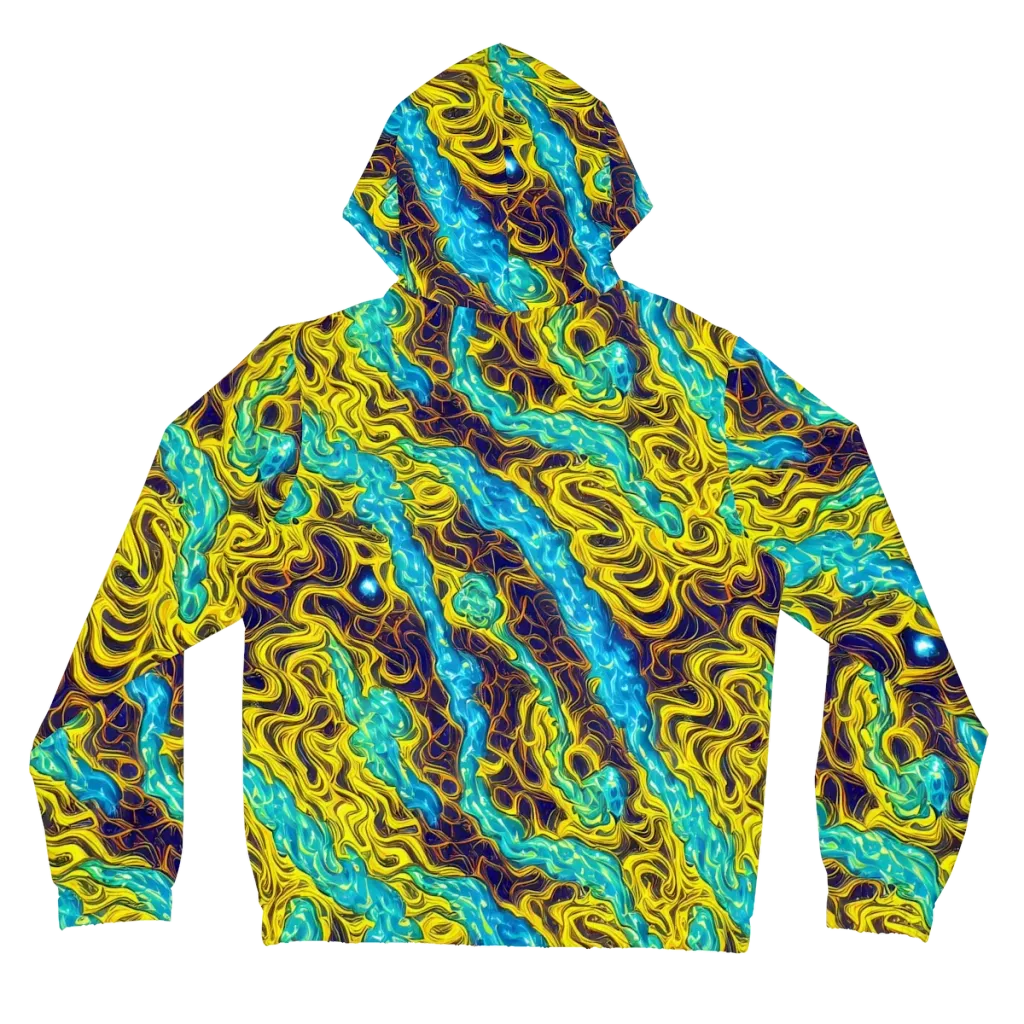 Liquid Gold Rush on Women's Full-Zip Hoodie — Back