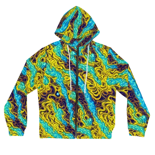 Liquid Gold Rush on a Women's Full-Zip Hoodie