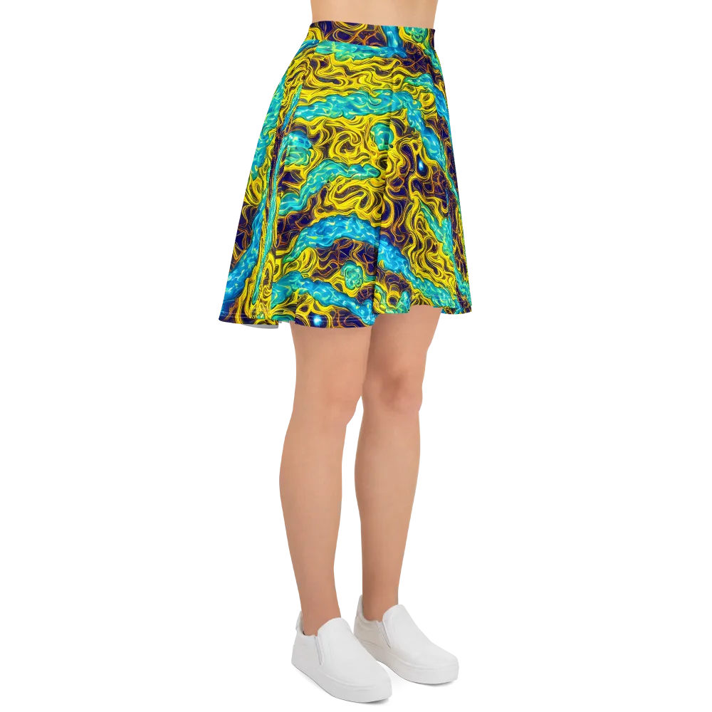 Liquid Gold Rush on Skater Skirt — Right