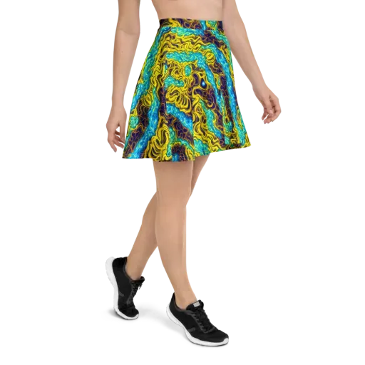 Liquid Gold Rush on a Skater Skirt