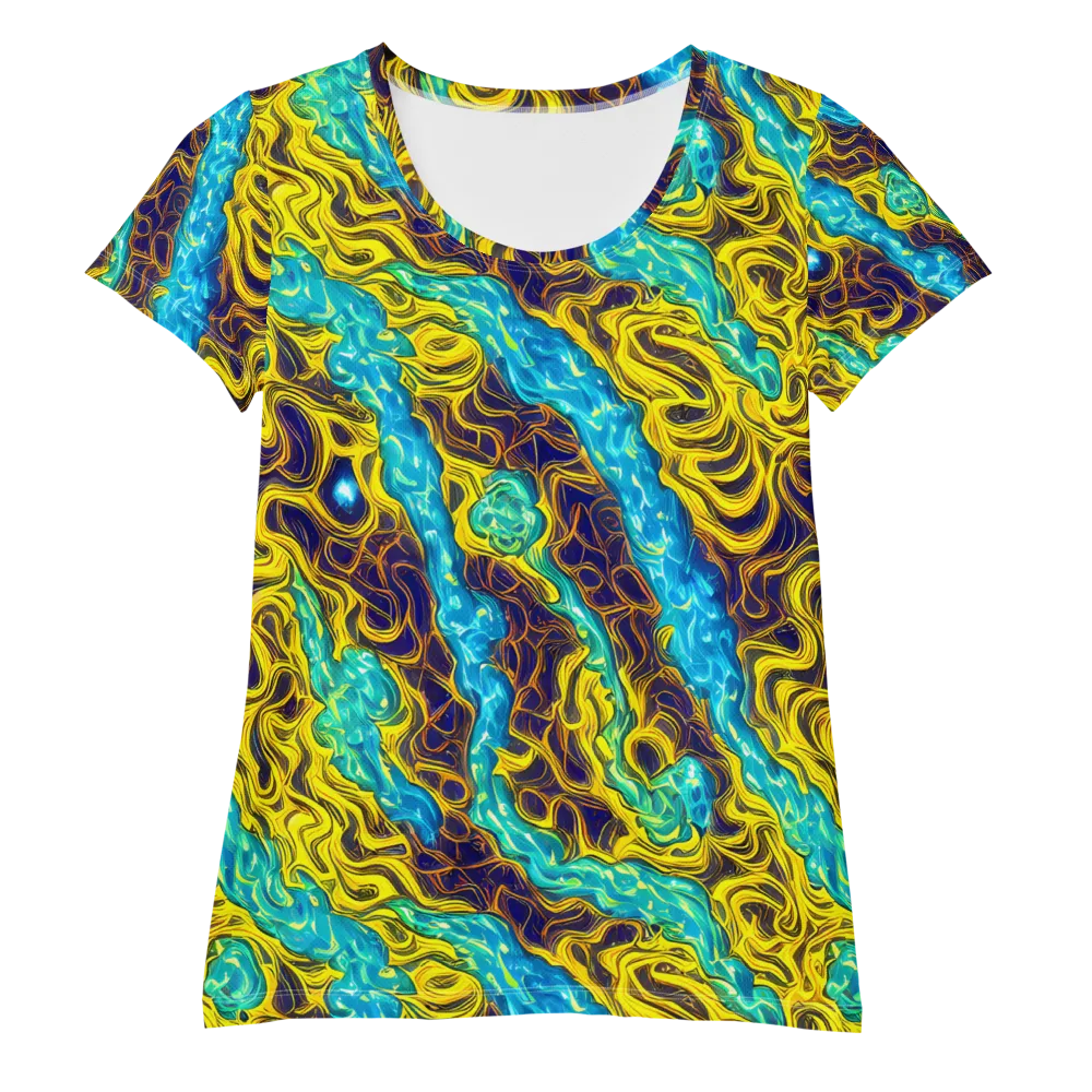 Liquid Gold Rush on Women's Athletic T-Shirt — Front