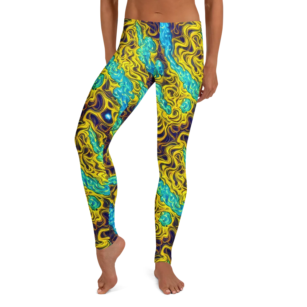 Liquid Gold Rush on Leggings — Front