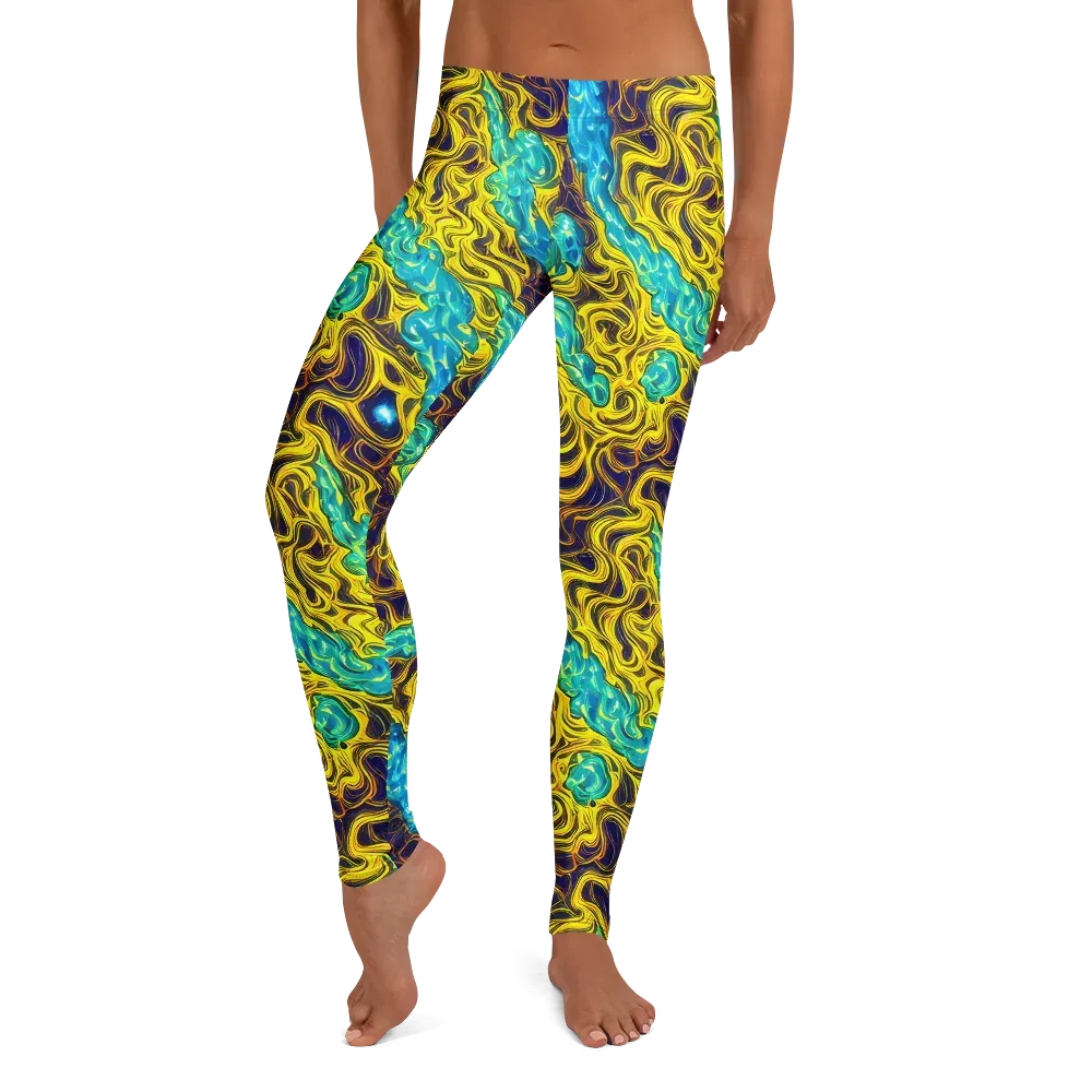 Liquid Gold Rush on Leggings — Front