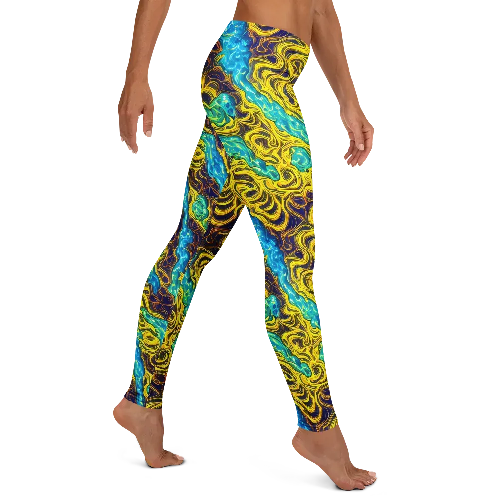 Liquid Gold Rush on Leggings — Right