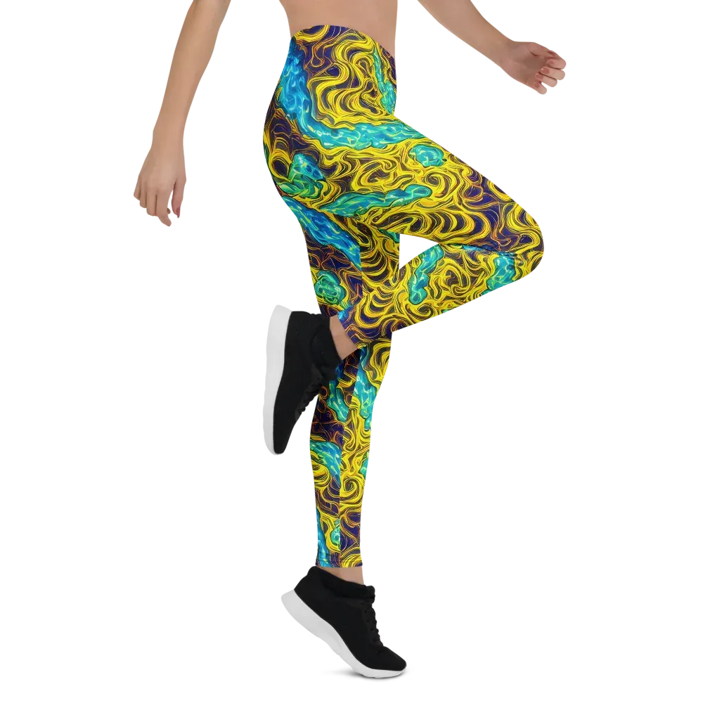 Liquid Gold Rush on Leggings — Right
