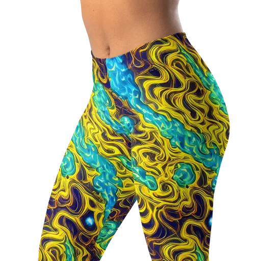 Liquid Gold Rush on a Leggings
