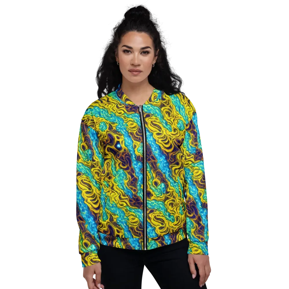 Liquid Gold Rush on Bomber Jacket — Front