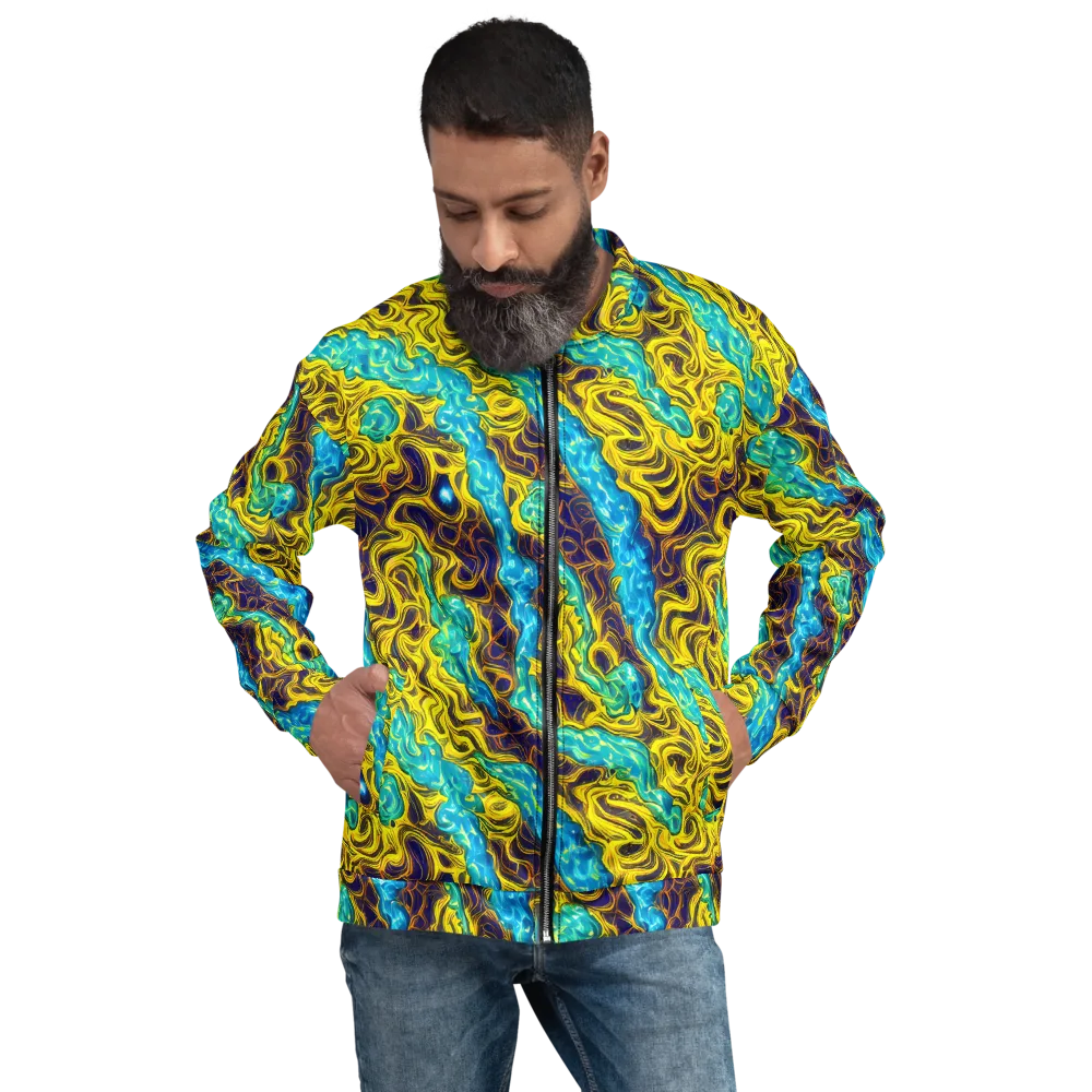 Liquid Gold Rush on Bomber Jacket — Front