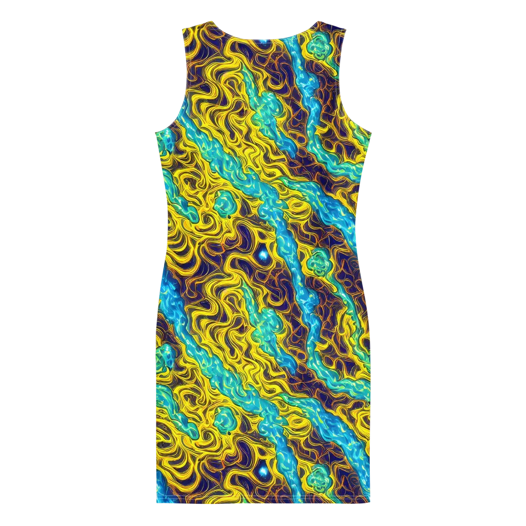 Liquid Gold Rush on Bodycon Dress — Back