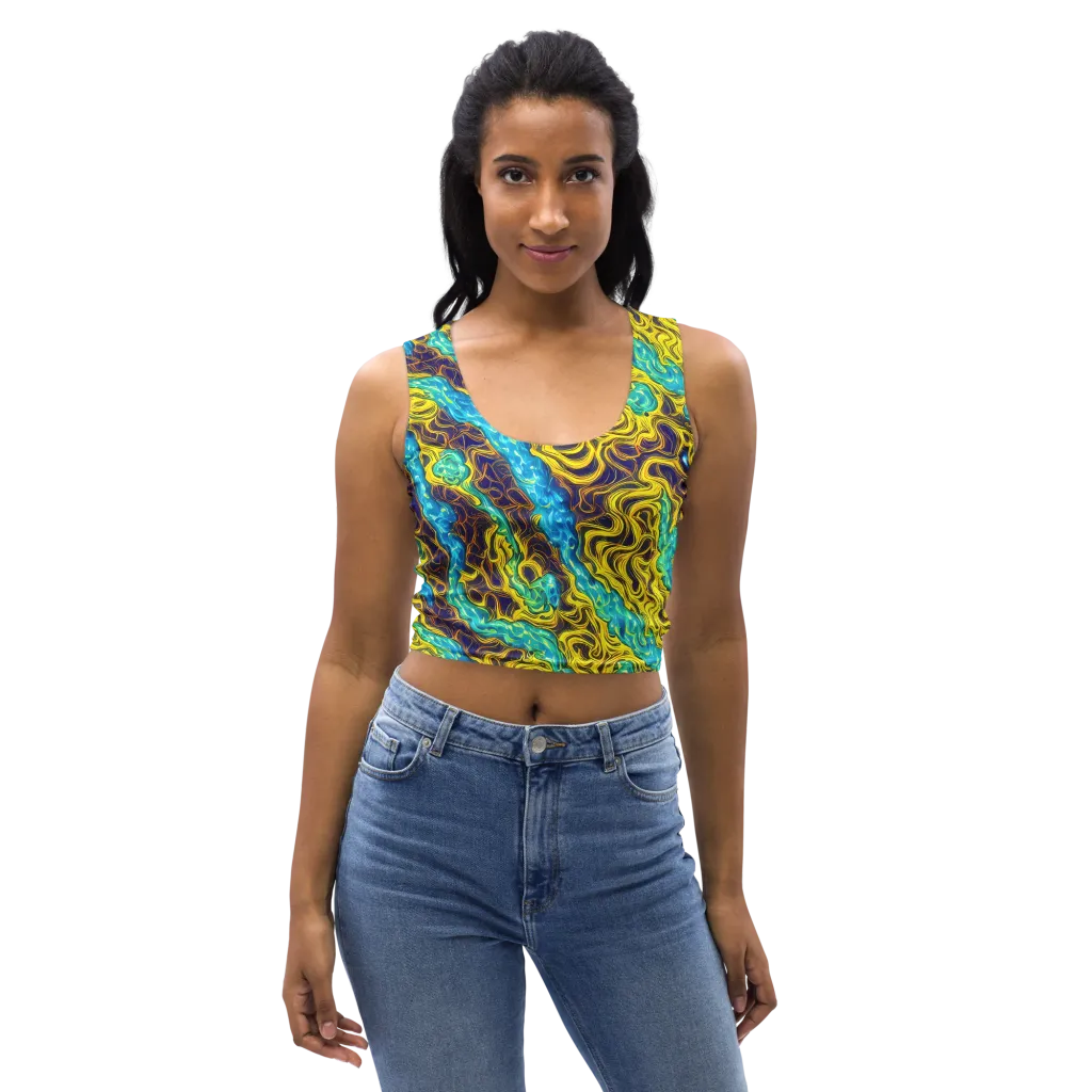 Liquid Gold Rush on Crop Top — Front