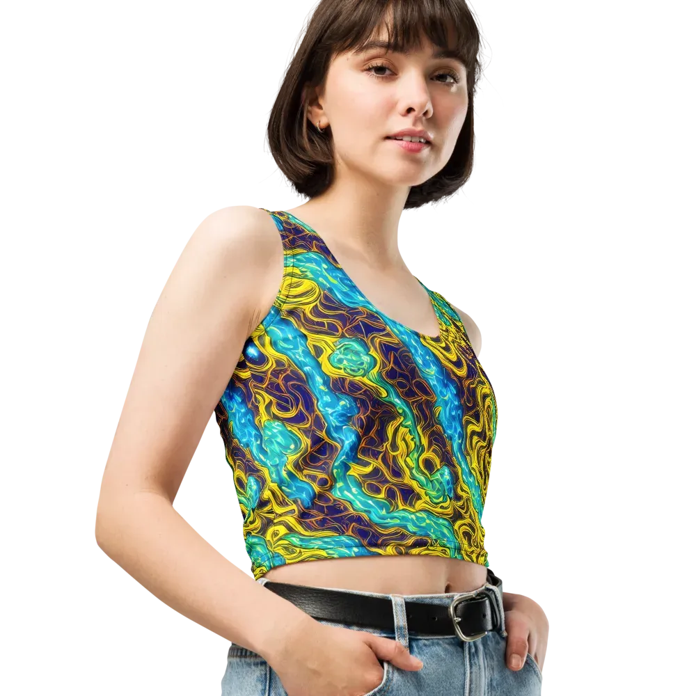 Liquid Gold Rush on Crop Top — Right Front