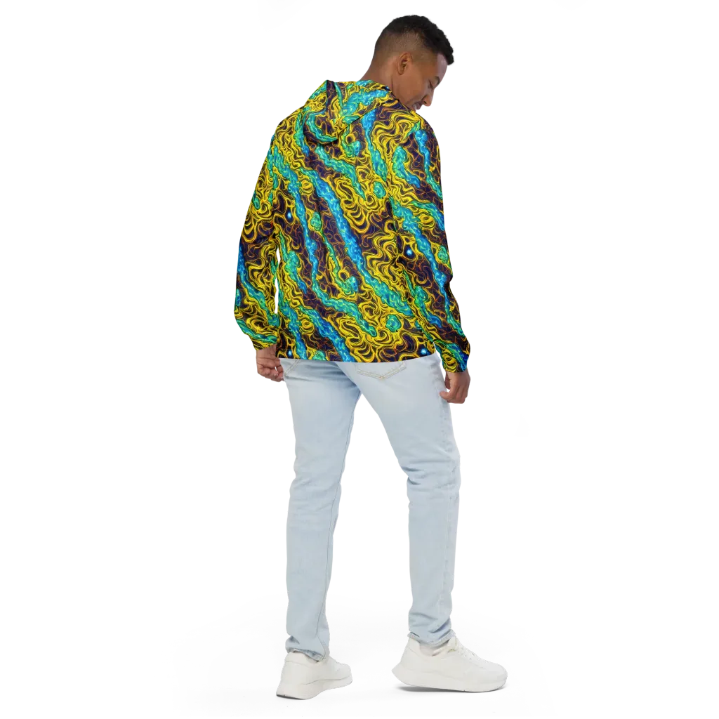 Liquid Gold Rush on Men's Windbreaker — Back