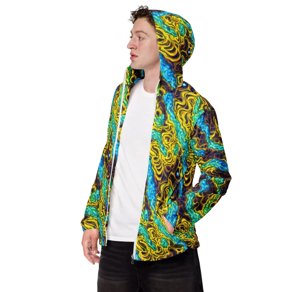 Liquid Gold Rush on Men's Windbreaker — Left Front