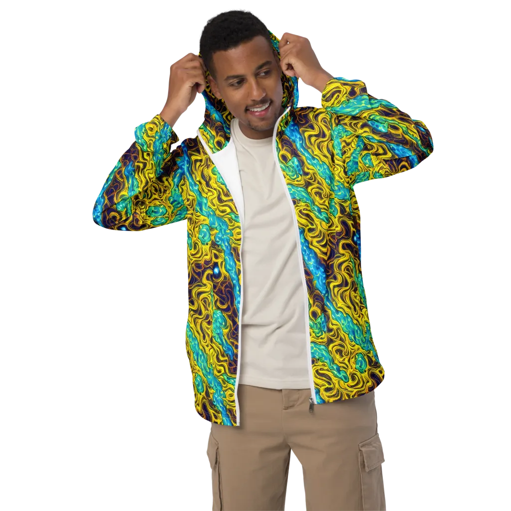 Liquid Gold Rush on Men's Windbreaker — Front