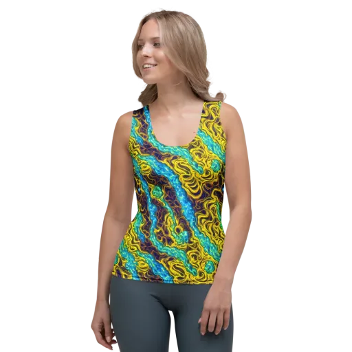 Liquid Gold Rush on a Women's Tank Top