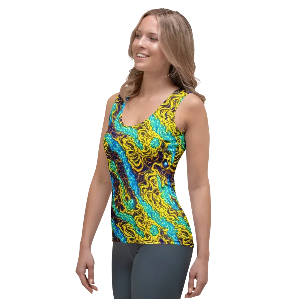 Liquid Gold Rush on Women's Tank Top — Left Front