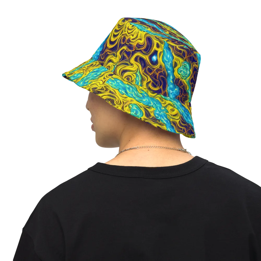 Liquid Gold Rush on Reversible Bucket Hat — Back Inside