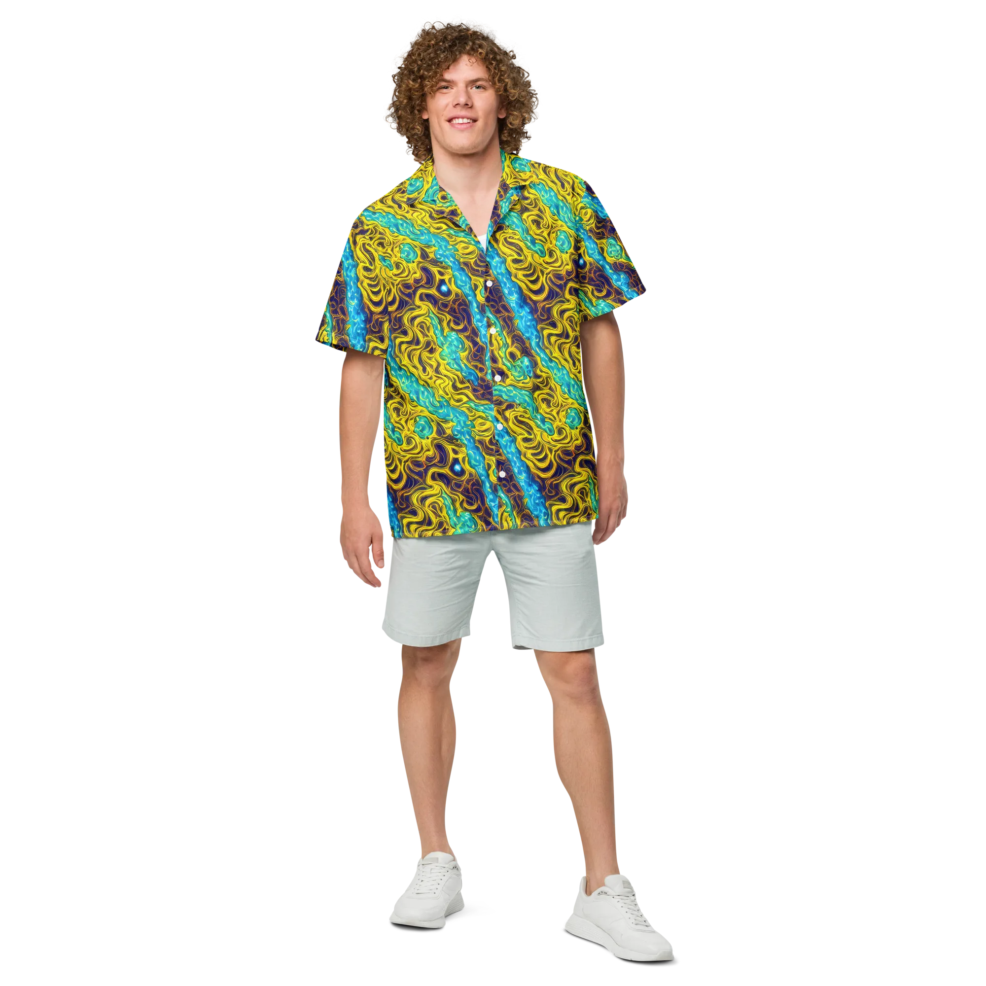 Liquid Gold Rush on Button Shirt — Front