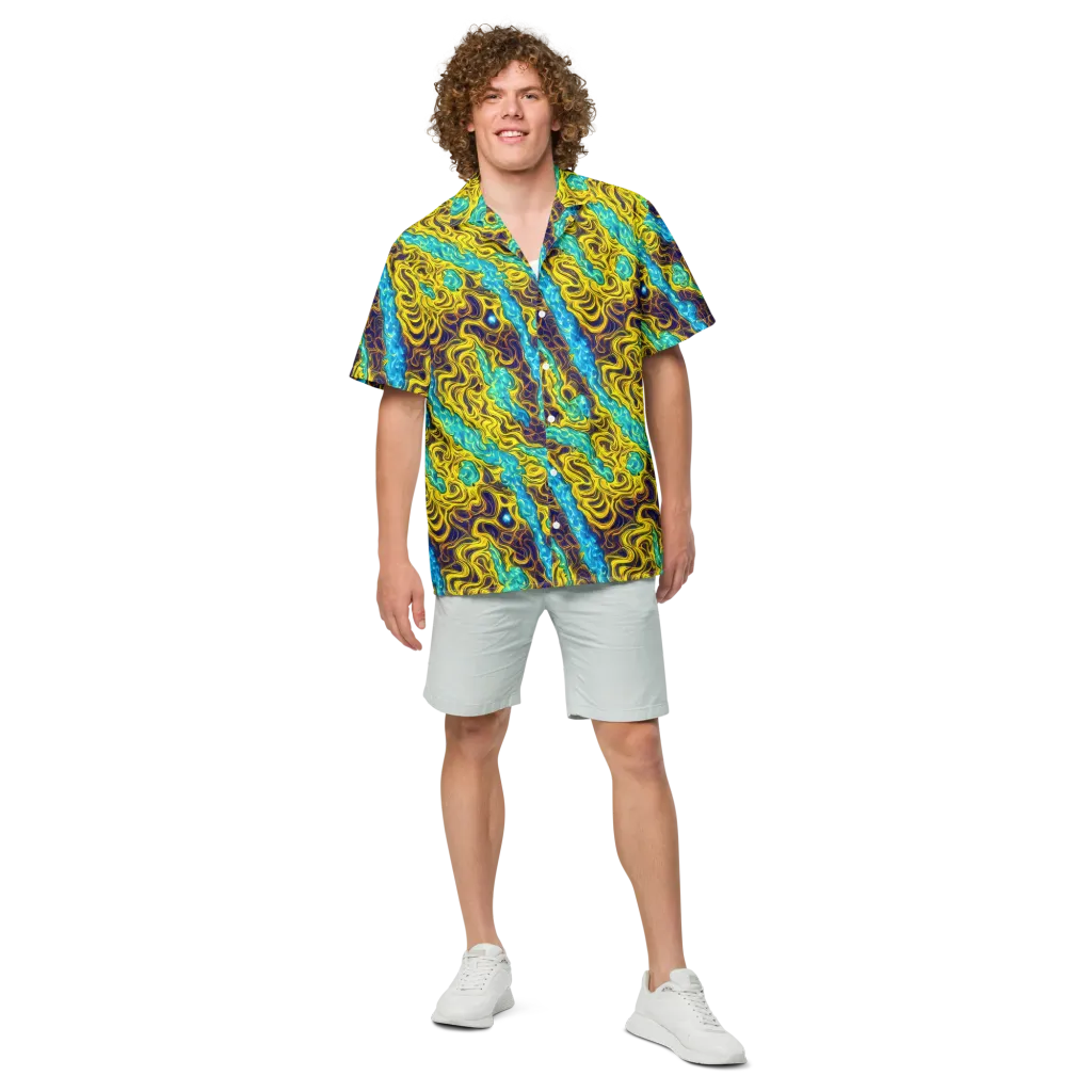 Liquid Gold Rush on Button Shirt — Front