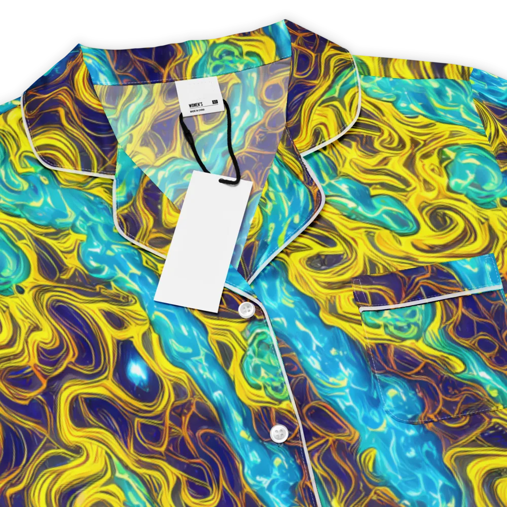 Liquid Gold Rush on Women's Short Sleeve Pajama Top — Product details