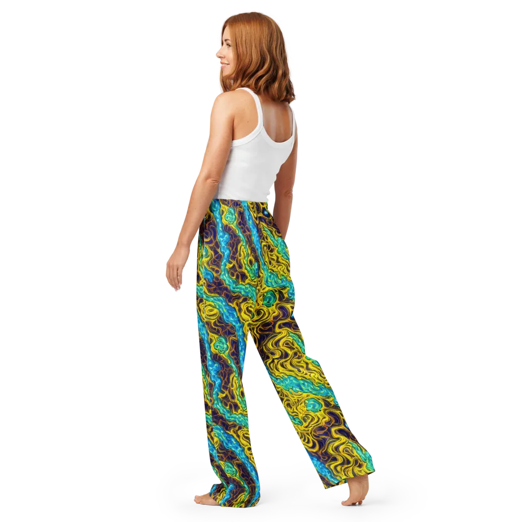 Liquid Gold Rush on Women's Pajama Pants — Back