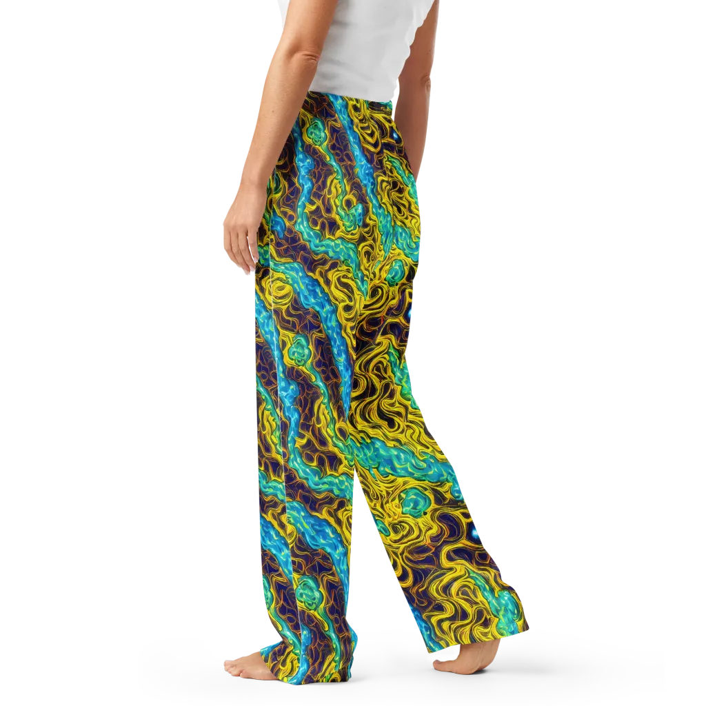 Liquid Gold Rush on Women's Pajama Pants — Left