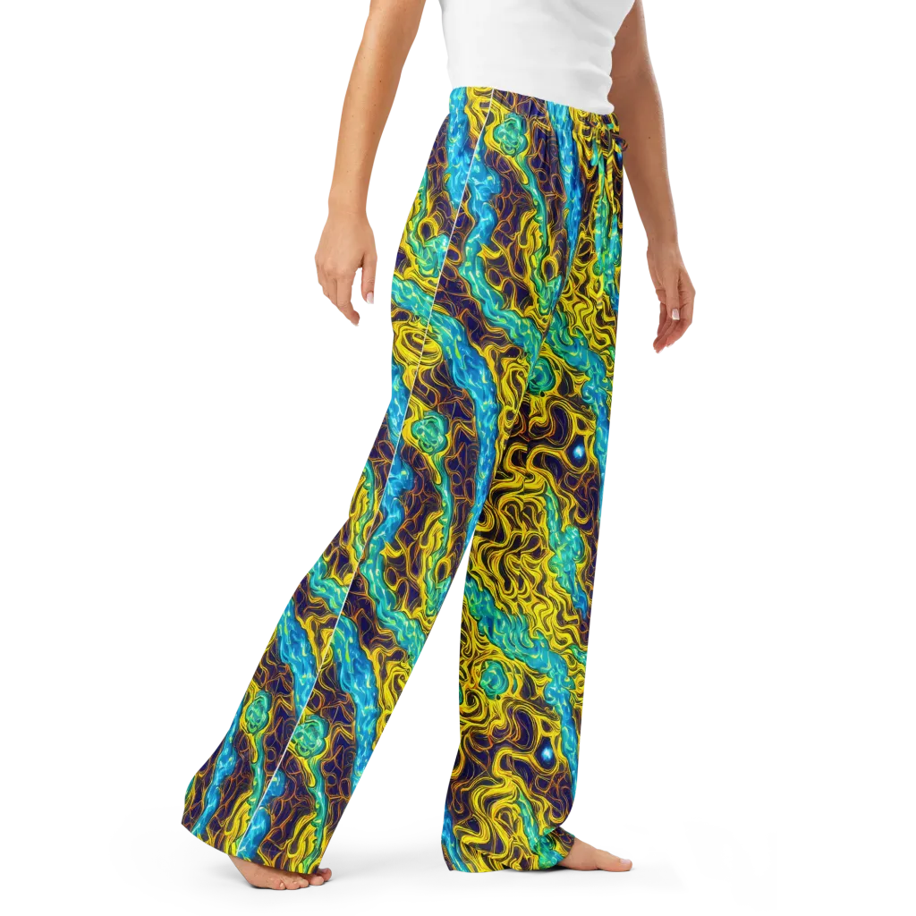 Liquid Gold Rush on Women's Pajama Pants — Right Front