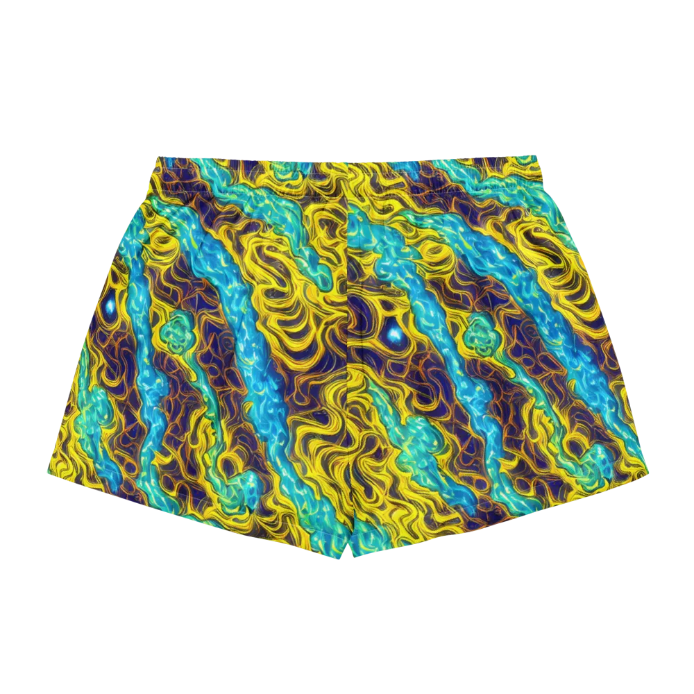 Liquid Gold Rush on Women's Pajama Shorts — Back