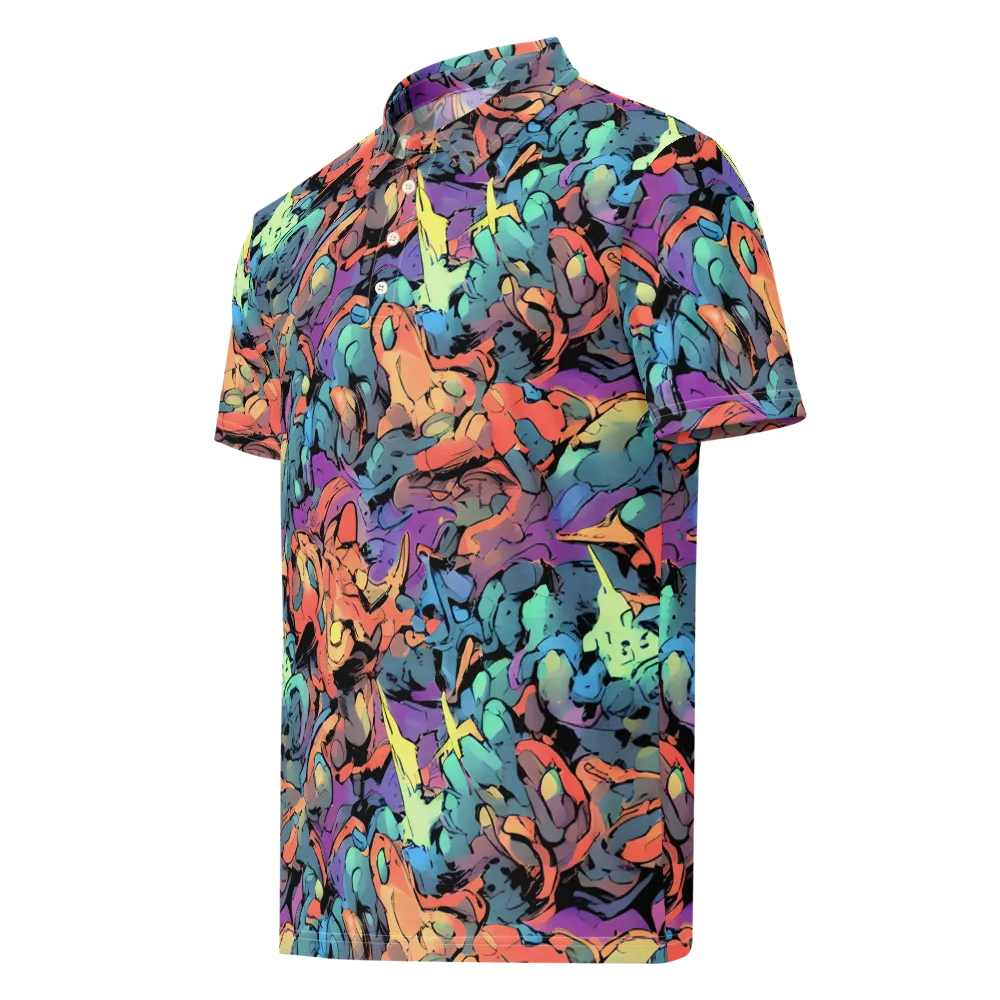 Prismatic Crush on Men's Slim Fit Polo Shirt — Left Front