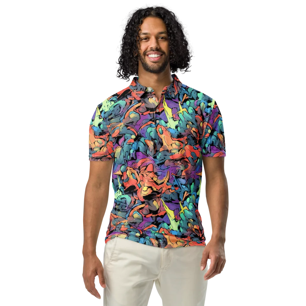 Prismatic Crush on Men's Slim Fit Polo Shirt — Front