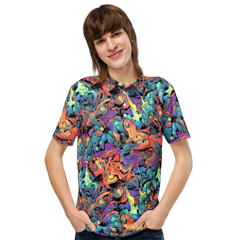 Prismatic Crush on Men's Slim Fit Polo Shirt — Front