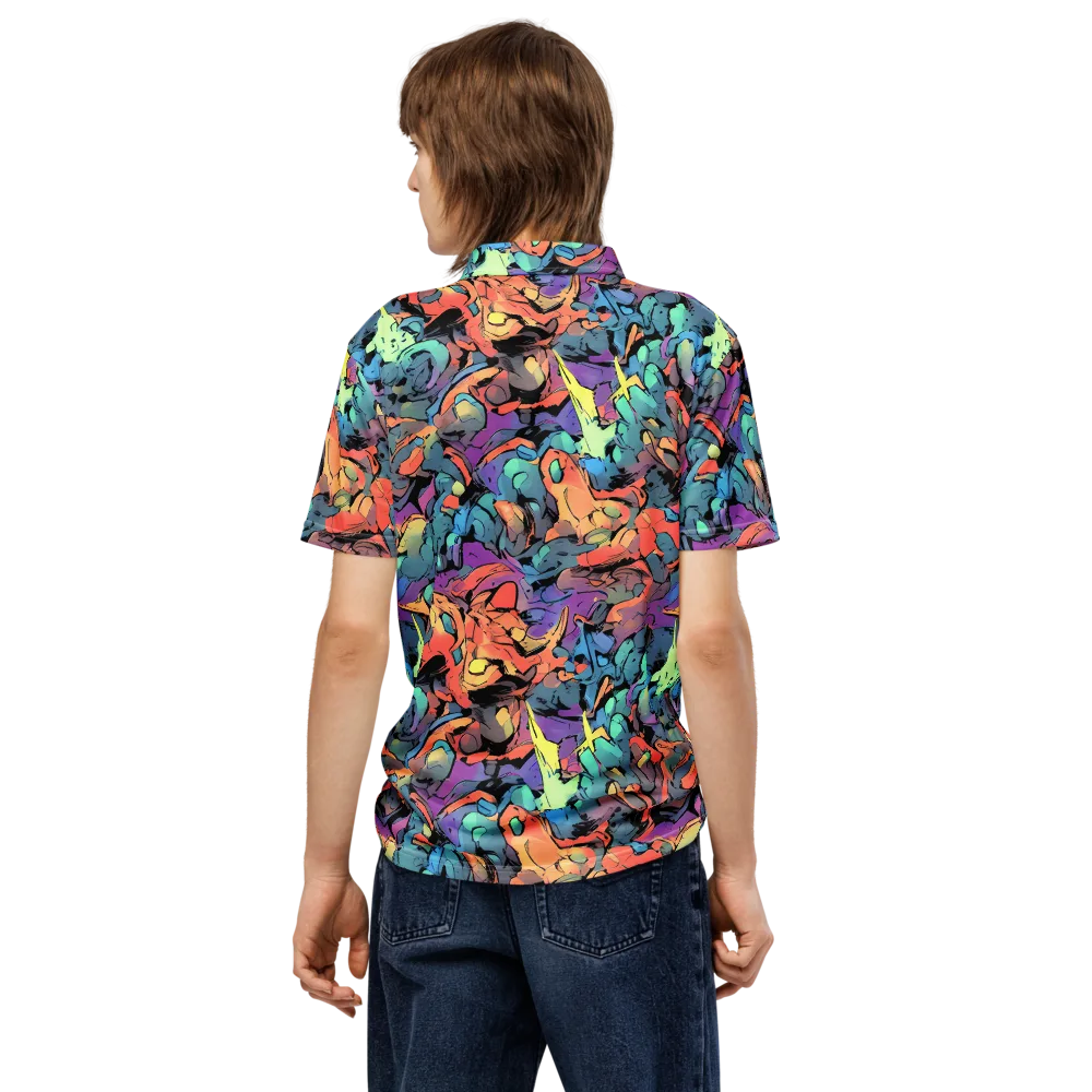Prismatic Crush on Men's Slim Fit Polo Shirt — Back