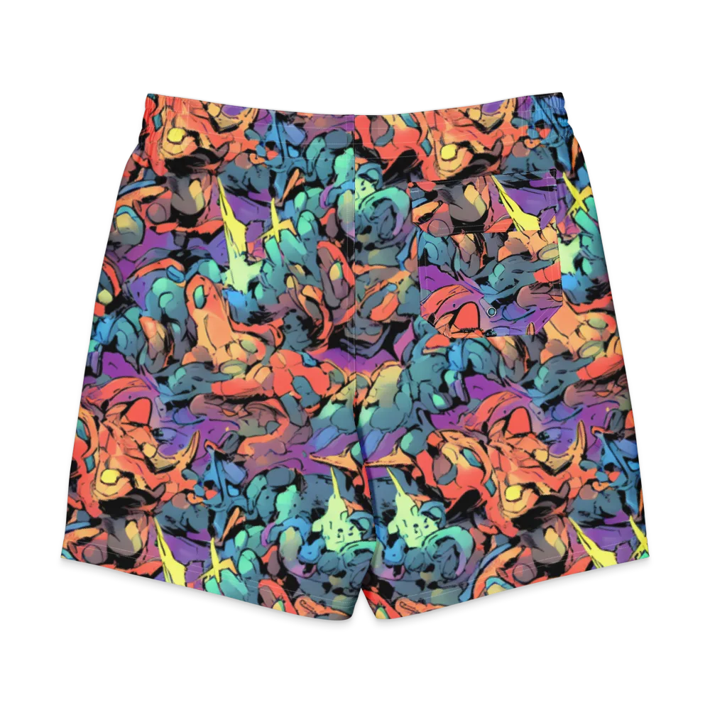 Prismatic Crush on Men's Board Shorts — Back