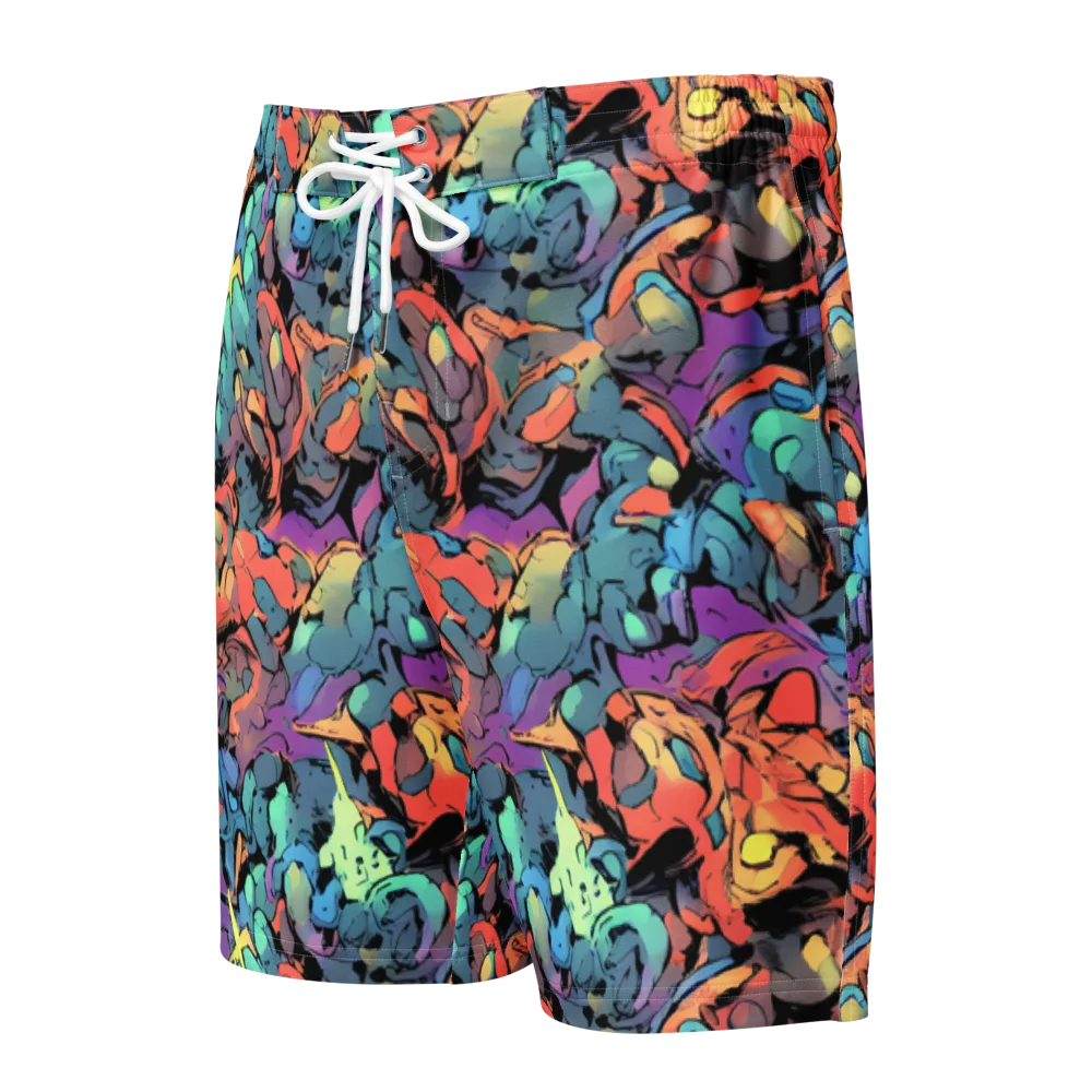 Prismatic Crush on Men's Board Shorts — Front